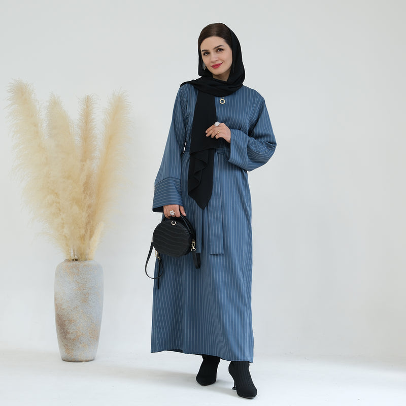 Pinstripe Closed Abaya