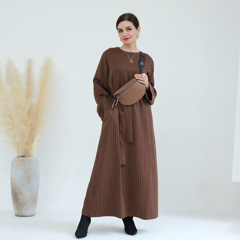 Pinstripe Closed Abaya