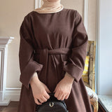 Brown Closed Abaya