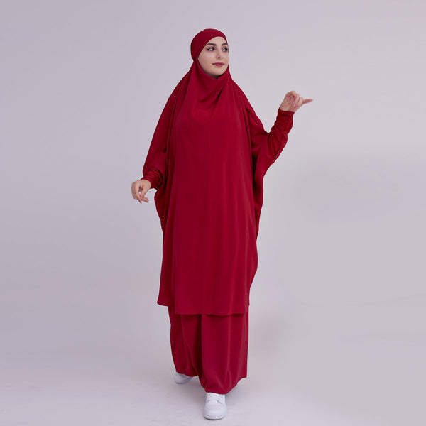 Red Two Piece Jilbab