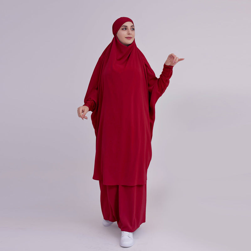 Red Two Piece Jilbab