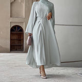 Mint Green Abaya Set with Pearl