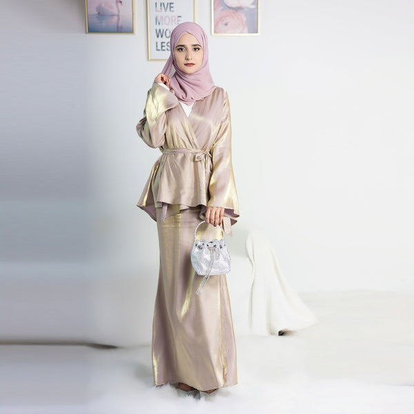 Khaki Satin Co Ord Set